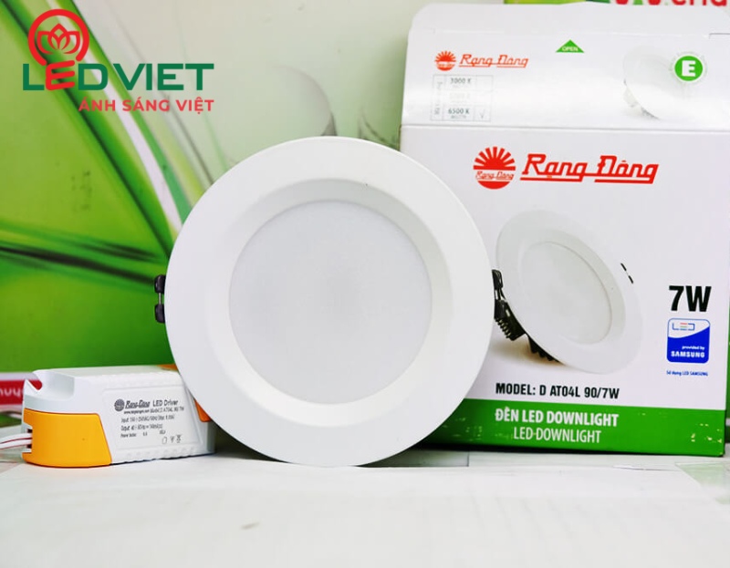 Đèn LED Âm Trần 7W Rạng Đông D AT04L 90/7W siêu sáng