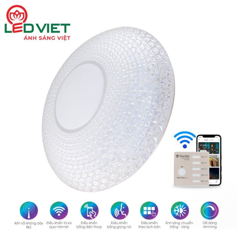 Đèn LED Ốp Trần 40W Smart Bluetooth Rạng Đông LN22