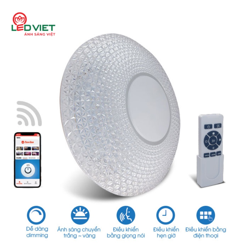 Đèn LED Ốp Trần Smart Wifi 48W Rạng Đông D LN18L