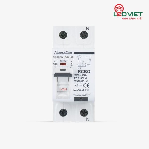Aptomat chống giật RD.RCBO 1P+N 16A