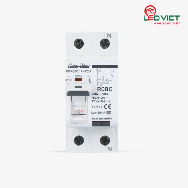 Aptomat chống giật RD.RCBO 1P+N 20A