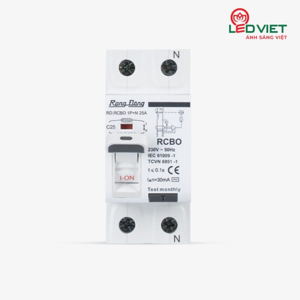 Aptomat chống giật RD.RCBO 1P+N 25A