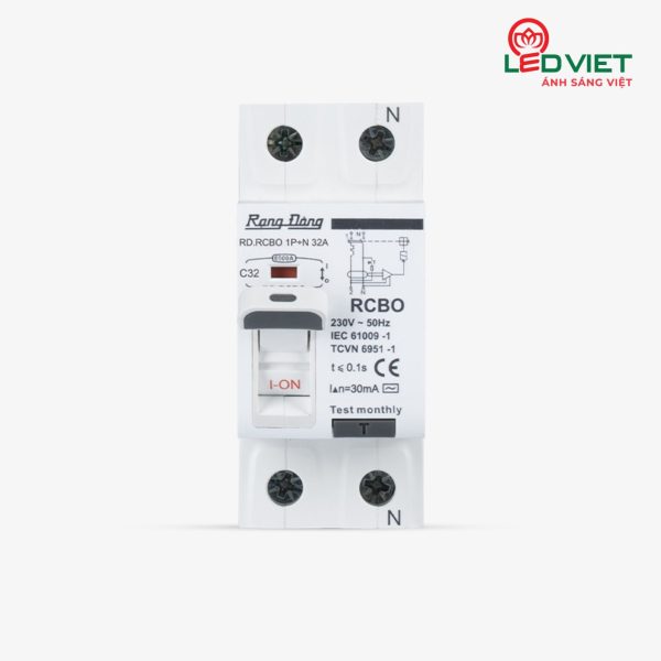 Aptomat chống giật RD.RCBO 1P+N 32A