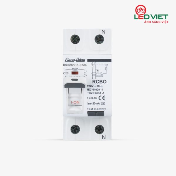 Aptomat chống giật RD.RCBO 1P+N 50A